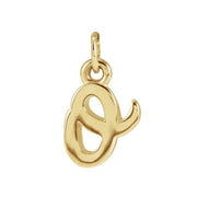 14K Yellow Petite Initial O Pendant