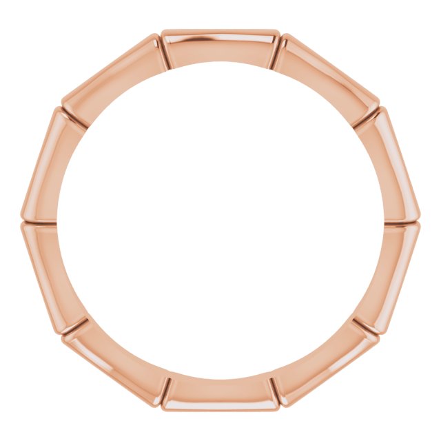 14K Rose 2.8 mm Bamboo Band Size 5