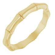 14K Yellow 2.8 mm Bamboo Band Size 7