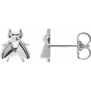 Sterling Silver Fly Earrings