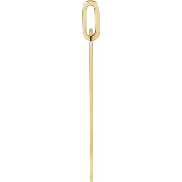14K Yellow Engravable Bar Pendant