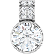 14K White 3/4 CTW Lab-Grown Diamond Pendant
