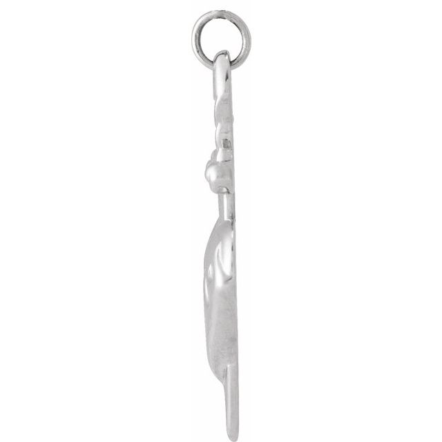 Sterling Silver Heart & Dagger Pendant