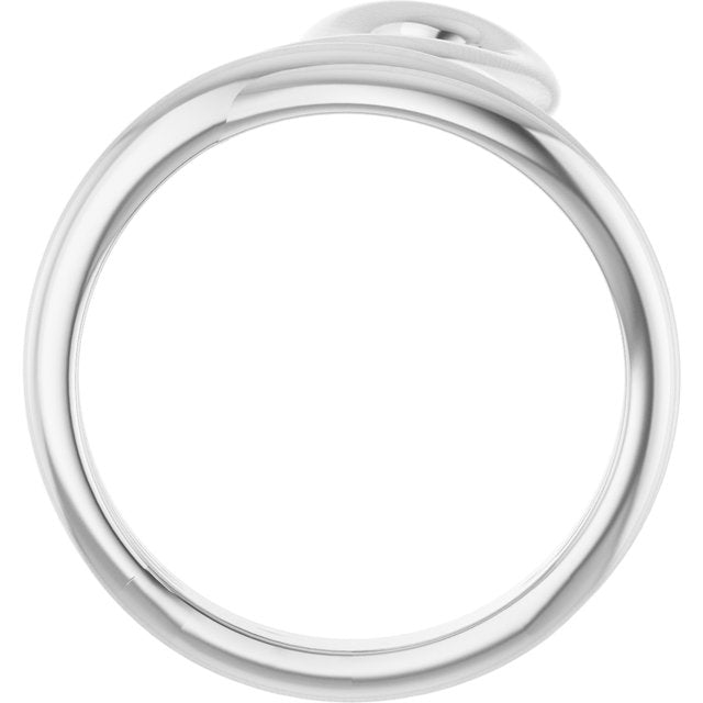 14K White Freeform Ring