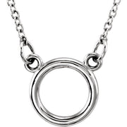Sterling Silver Tiny Posh® Circle 16-18' Necklace