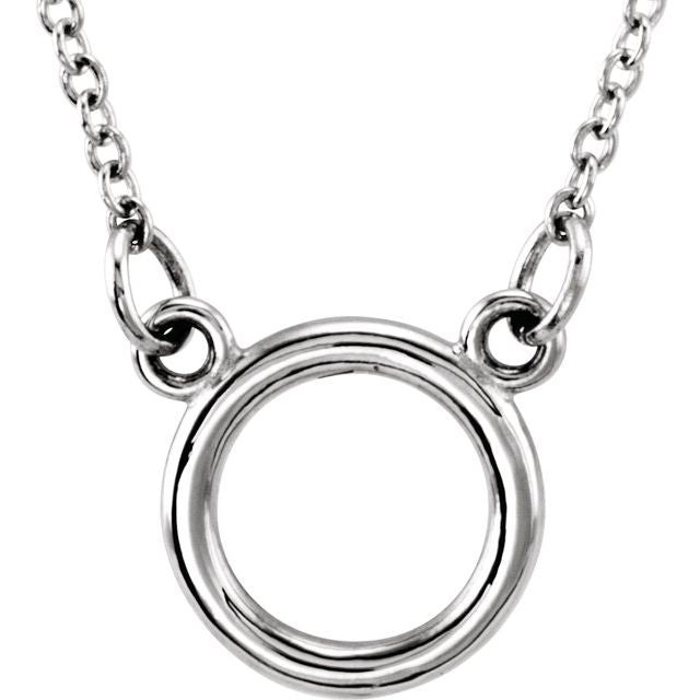 Sterling Silver Tiny Posh® Circle 16-18' Necklace