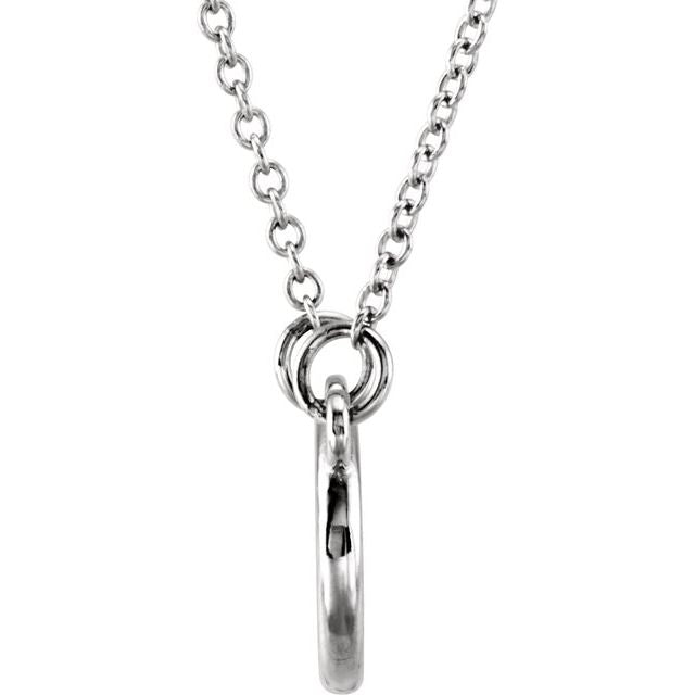 Sterling Silver Tiny Posh® Circle 16-18' Necklace