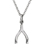 Sterling Silver Tiny Posh® Wishbone 16-18' Necklace