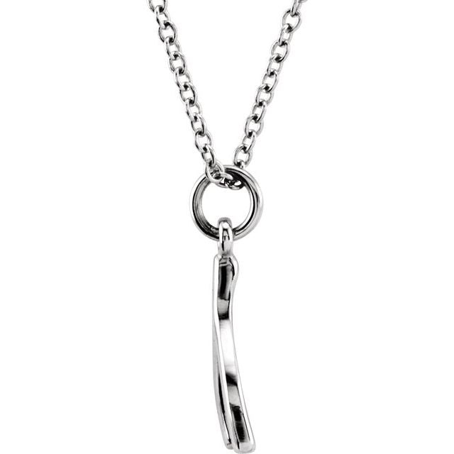 Sterling Silver Tiny Posh® Wishbone 16-18' Necklace