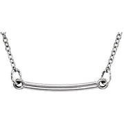 Sterling Silver Tiny Posh® Bar 16-18' Necklace