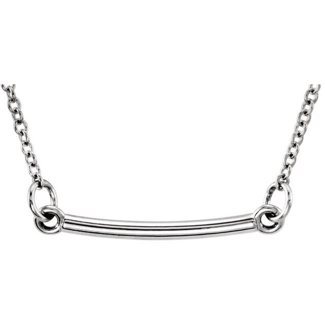 Sterling Silver Tiny Posh® Bar 16-18' Necklace