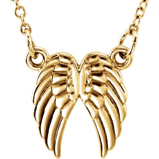 18k Yellow Vermeil Tiny Posh® Angel Wings 16-18' Necklace