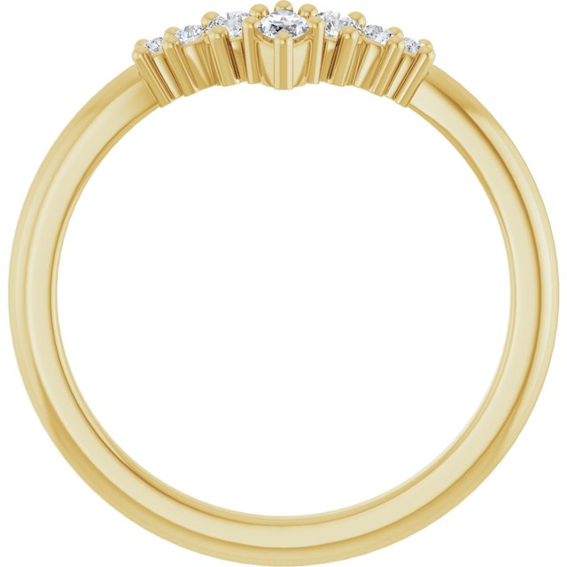 14K Yellow 1/6 CTW Natural Diamond Contour Band