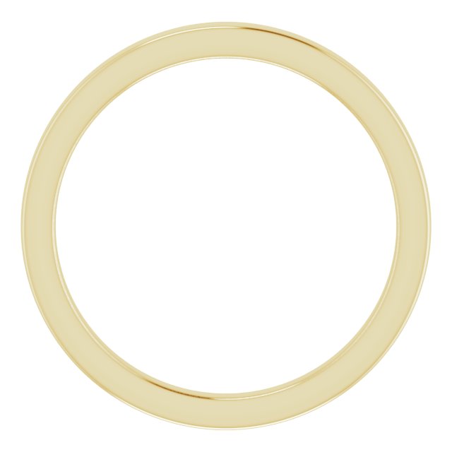 14K Yellow Band for 6x4 mm Emerald Ring