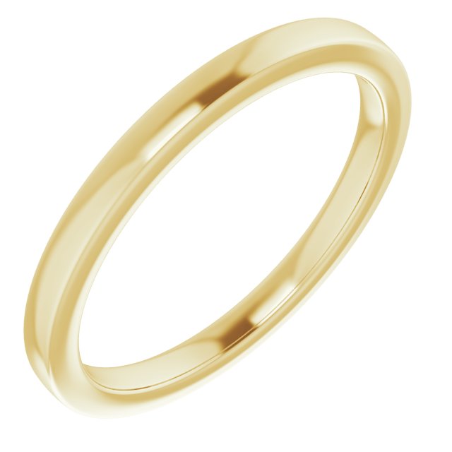 14K Yellow Band for 6x4 mm Emerald Ring