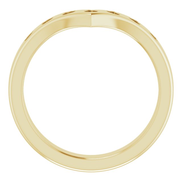 14K Yellow 1/5 CTW Natural Diamond Contour Band