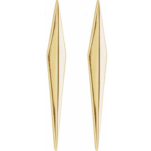 14K Yellow Geometric Earrings
