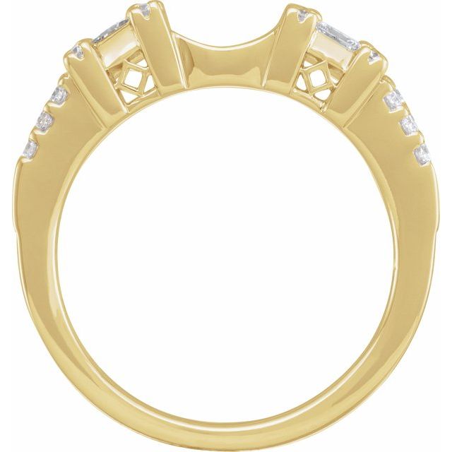 14k Yellow 1/2 Ctw Natural Diamond Ring Enhancer