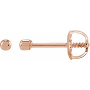 14K Rose Youth Bead Earrings