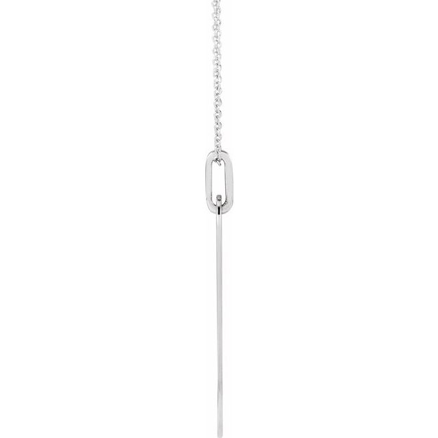 Sterling Silver Engravable Bar 16-18' Necklace