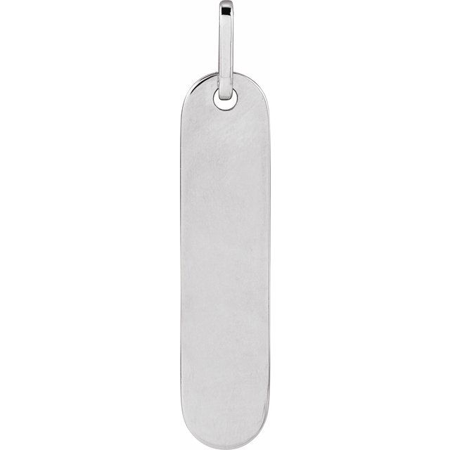 Sterling Silver Engravable Bar Pendant