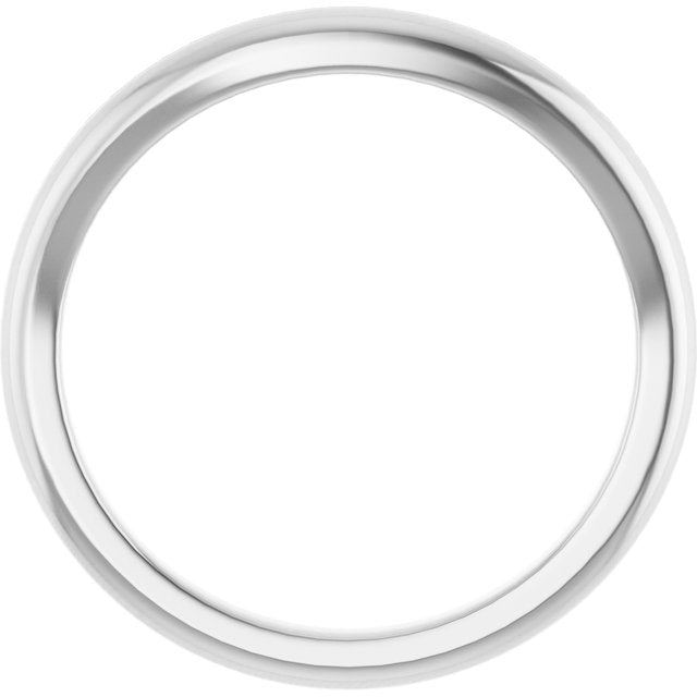 14K White Band for 6.5 mm Round Ring