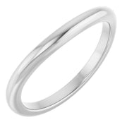 14K White Band for 6.5 mm Round Ring