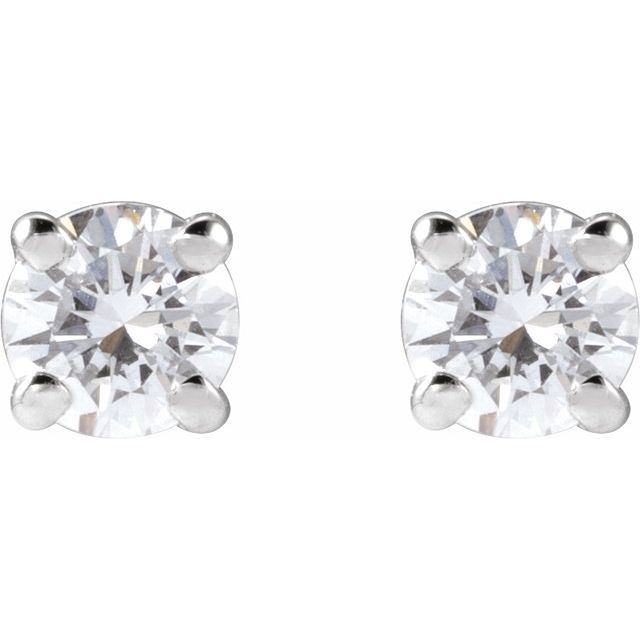 14K White 1/3 CTW Lab-Grown Diamond Stud Earrings