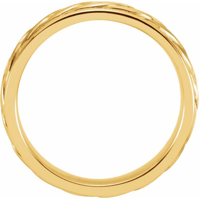 14k Yellow 5 Mm Hand Woven Band Size 7