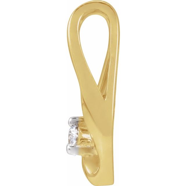 14K Yellow .05 CTW Natural Diamond Freeform Pendant