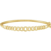 14K Yellow 5.8 mm Chain Link Bangle 7' Bracelet