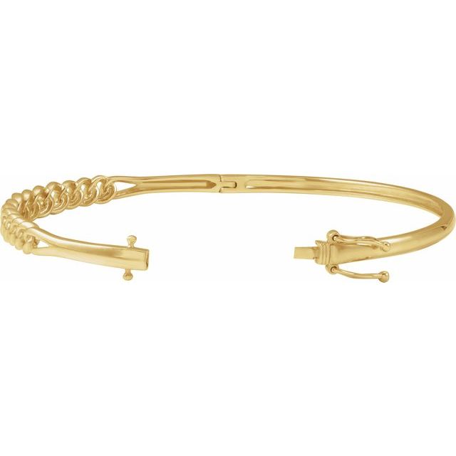14K Yellow 5.8 mm Chain Link Bangle 7' Bracelet