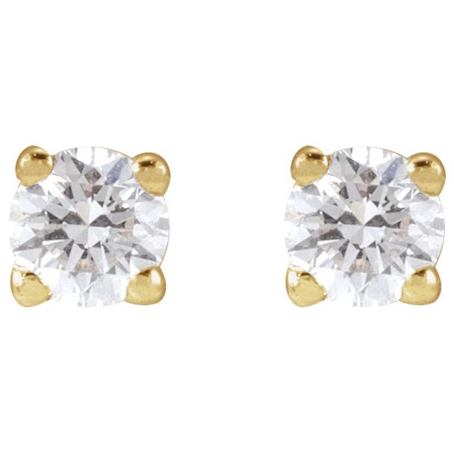 14K Yellow 1/6 CTW Lab-Grown Diamond Earrings
