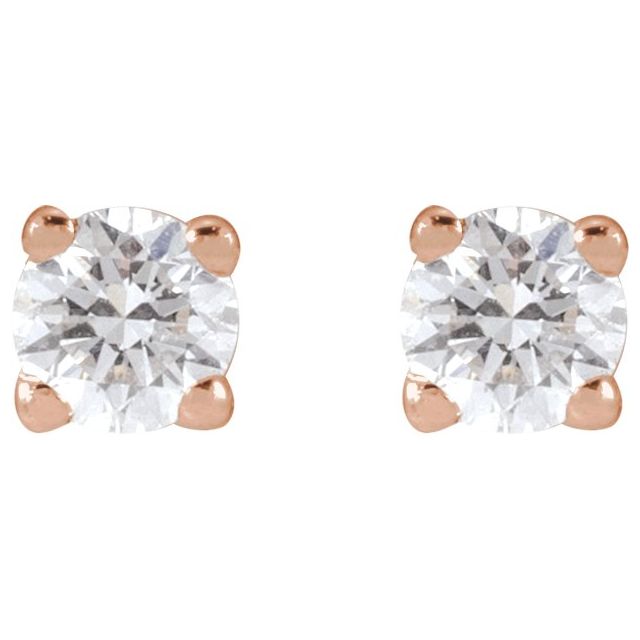 14K Rose 1/6 CTW Lab-Grown Diamond Stud Earrings