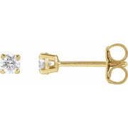 14K Yellow 1/5 CTW Lab-Grown Dimaond Stud Earrings