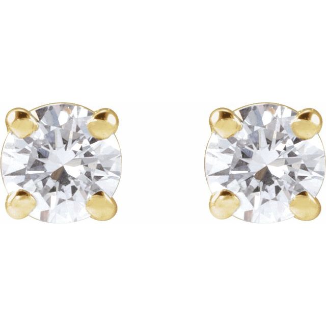 14K Yellow 1/3 CTW Lab-Grown Diamond Stud Earrings