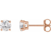 14K Rose 3/4 CTW Lab-Grown Diamond Stud Earrings