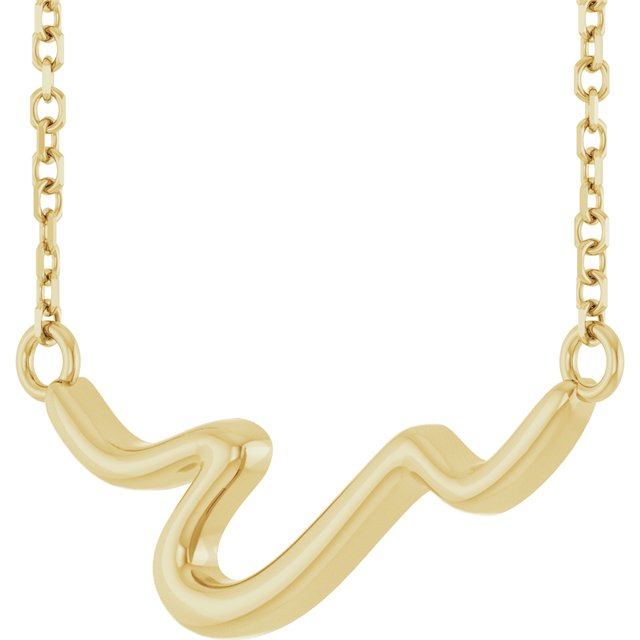 14K Yellow Freeform Bar 16' Necklace