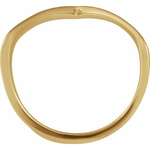 14K Yellow V Ring