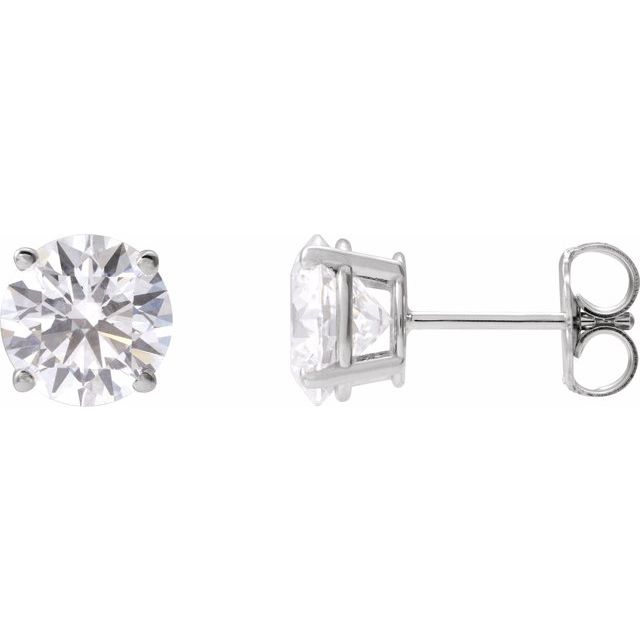 14K White 3 CTW Lab-Grown Diamond Stud Earrings