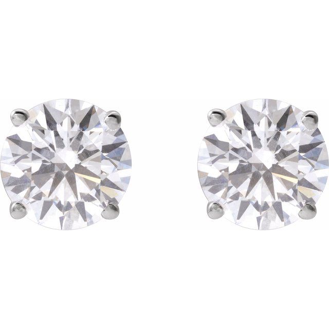 14K White 3 CTW Lab-Grown Diamond Stud Earrings