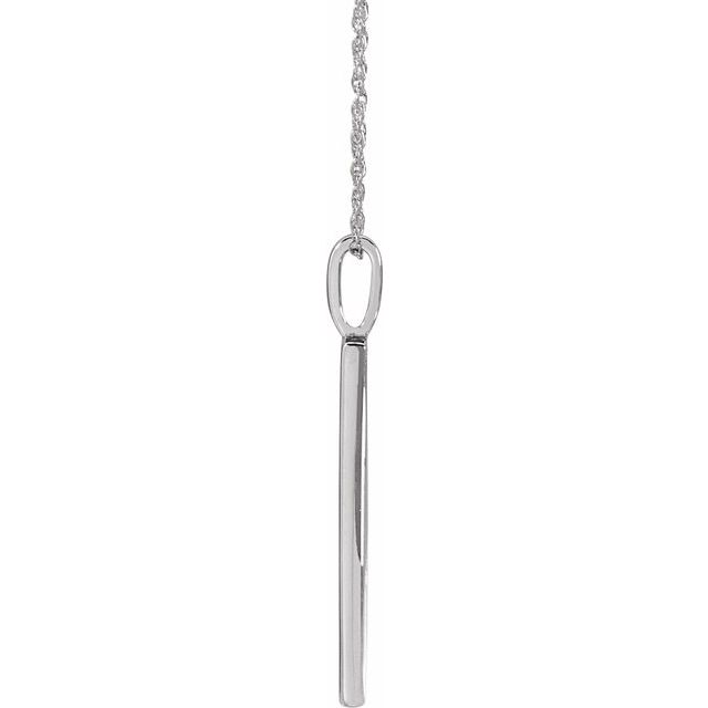 Sterling Silver .02 CTW Natural Diamond Love 18' Necklace