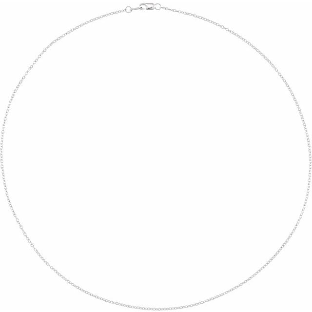 Sterling Silver 1 Mm Cable 24' Chain