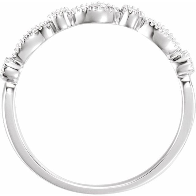 14K White 1/5 CTW Natural Diamond Anniversary Band