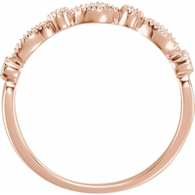 14K Rose 1/5 CTW Natural Diamond Anniversary Band