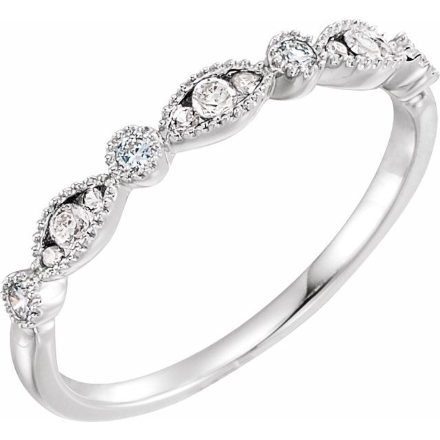 14K White 1/5 CTW Natural Diamond Anniversary Band