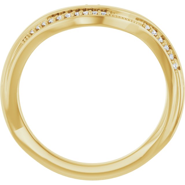14K Yellow .08 CTW Natural Diamond Contour Band