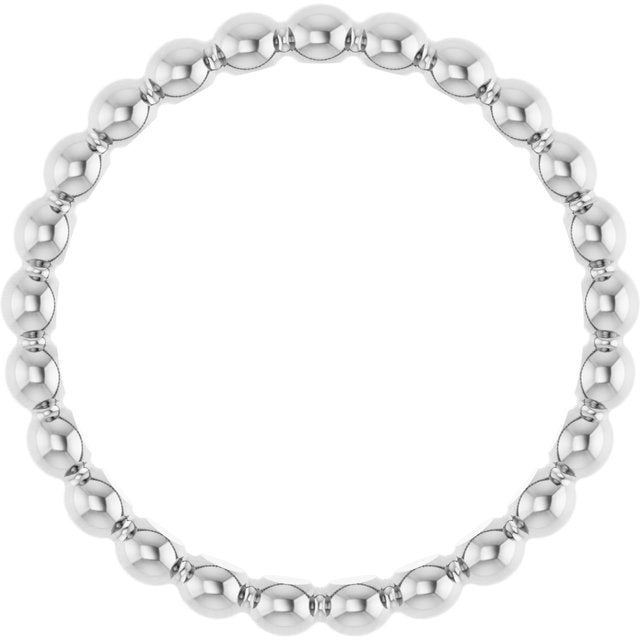 Sterling Silver Beaded Stackable Ring