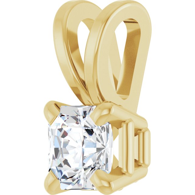 14K Yellow 1/4 CT Natural Diamond Pendant