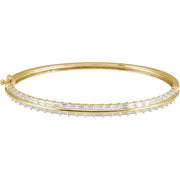 14K Yellow 2 1/6 CTW Lab-Grown Diamond 7' Bangle Bracelet